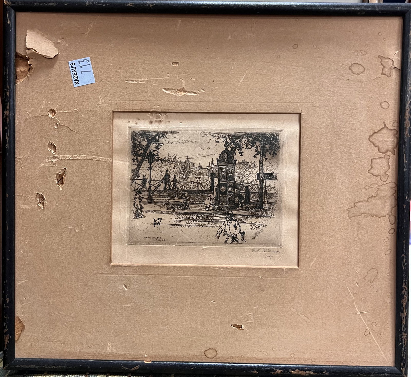 Three Framed Cityscape Etchings - 9