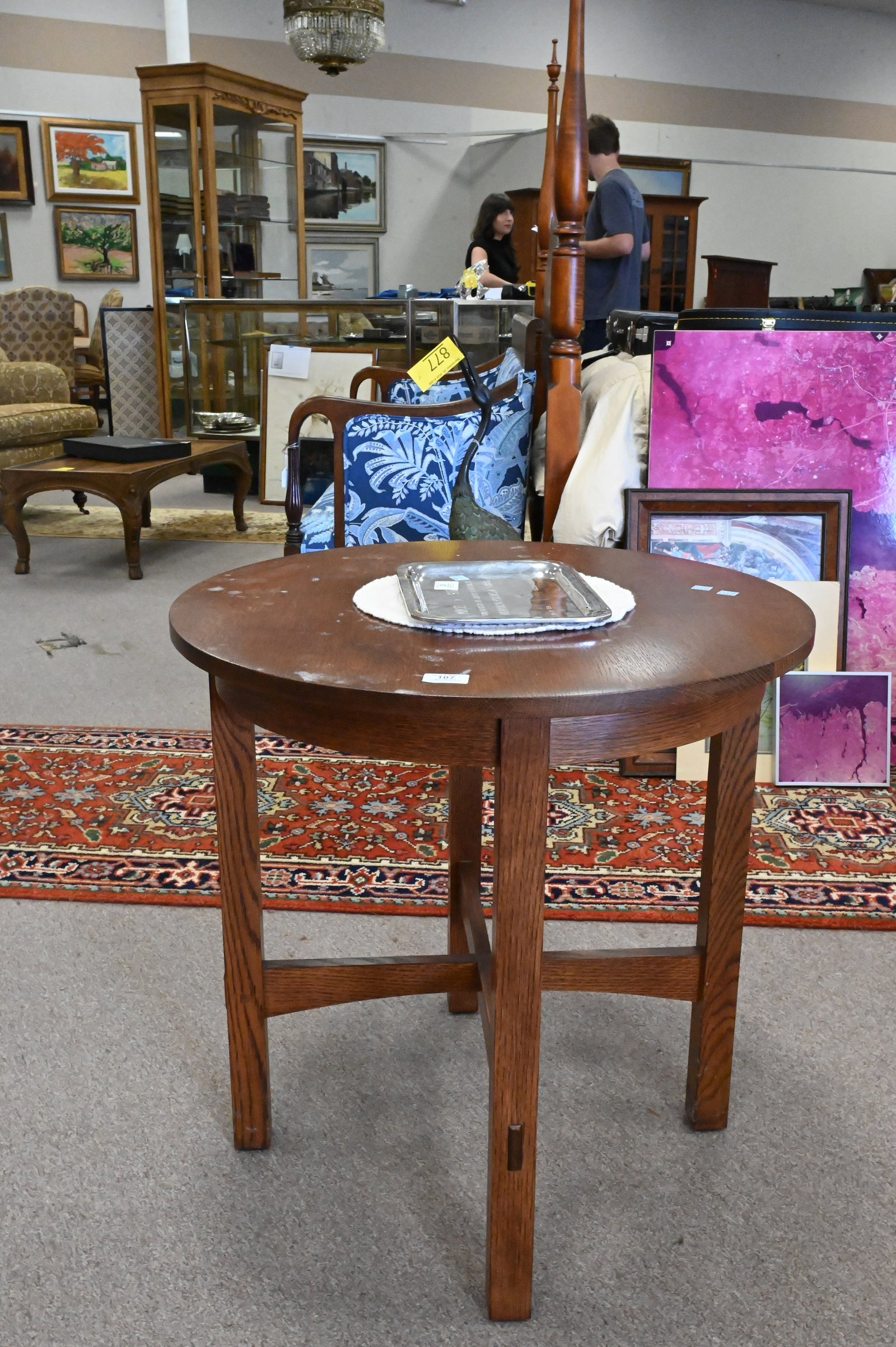 Stickley Mission Oak Round Table - 2