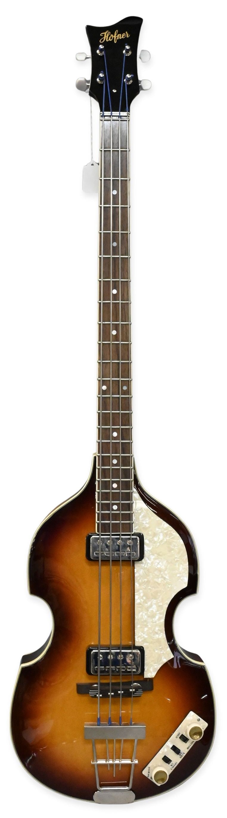 2007 Hofner Cavern 62 H500/1-62 Electric Bass Reissue: 2007 Hofner Cavern 62 H500/1-62 Electric Bass Reissue having a fully hollow-body violin bass replicating Paul McCartney's original 1961/1962 setup. Along with original hard case