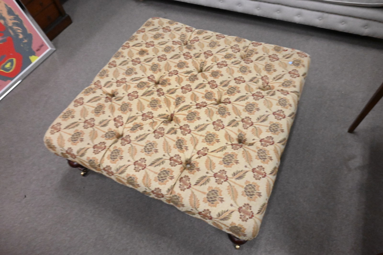 Custom Upholstered Tufted Ottoman - 3