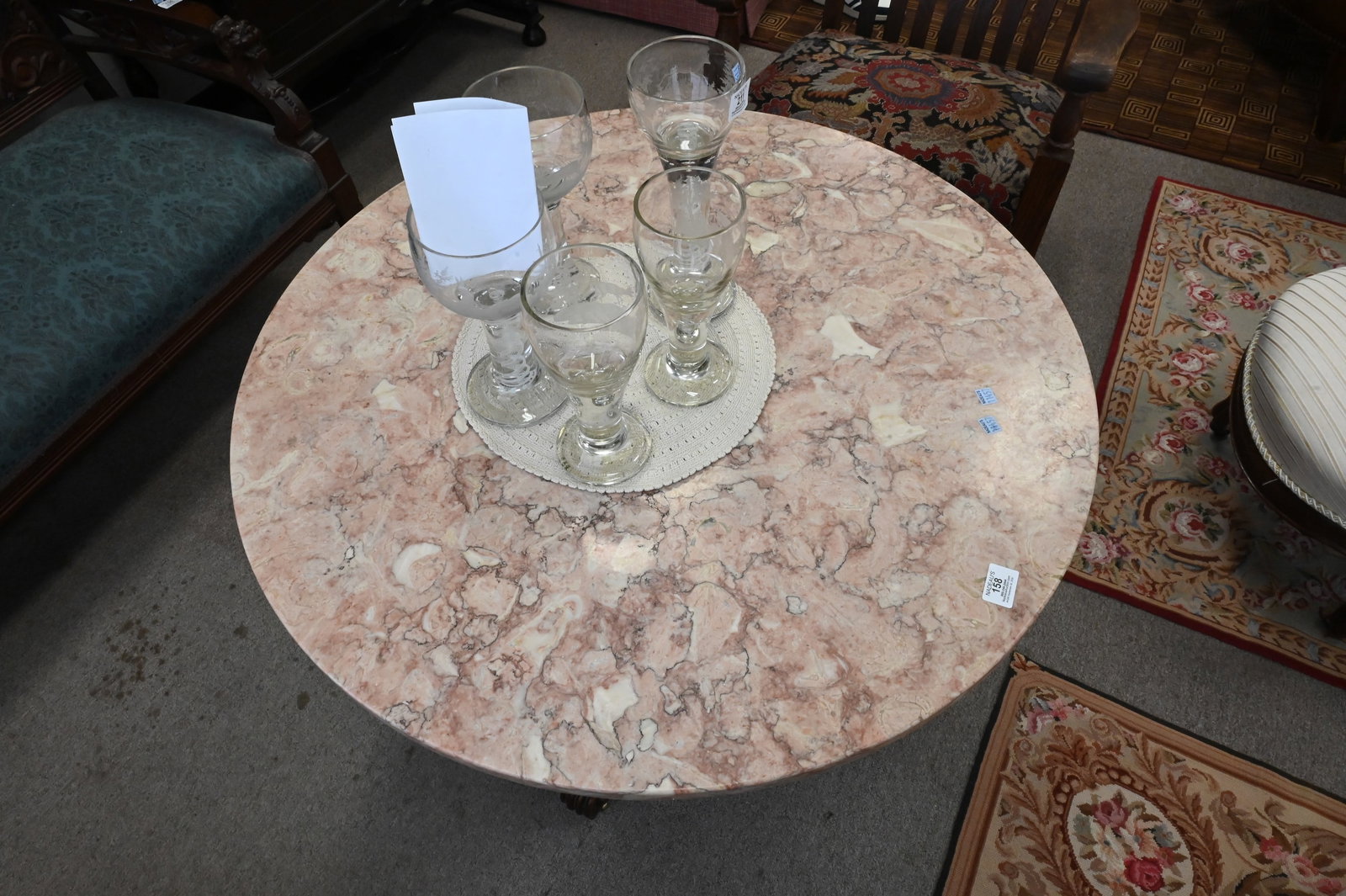 Round Mahogany Center Table - 3
