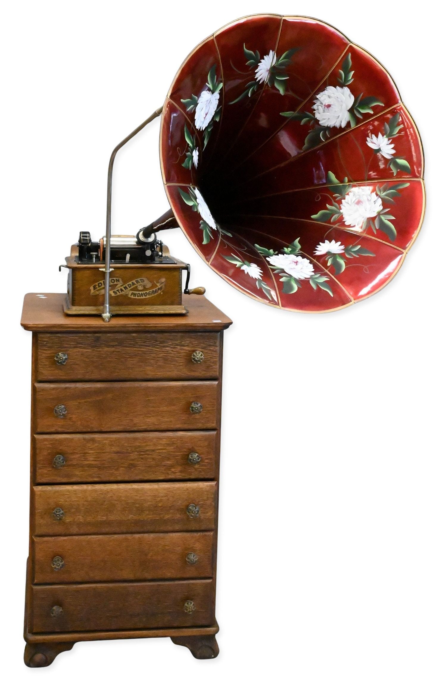 Edison Phonograph and Cylinder Cabinet (1 of 9)