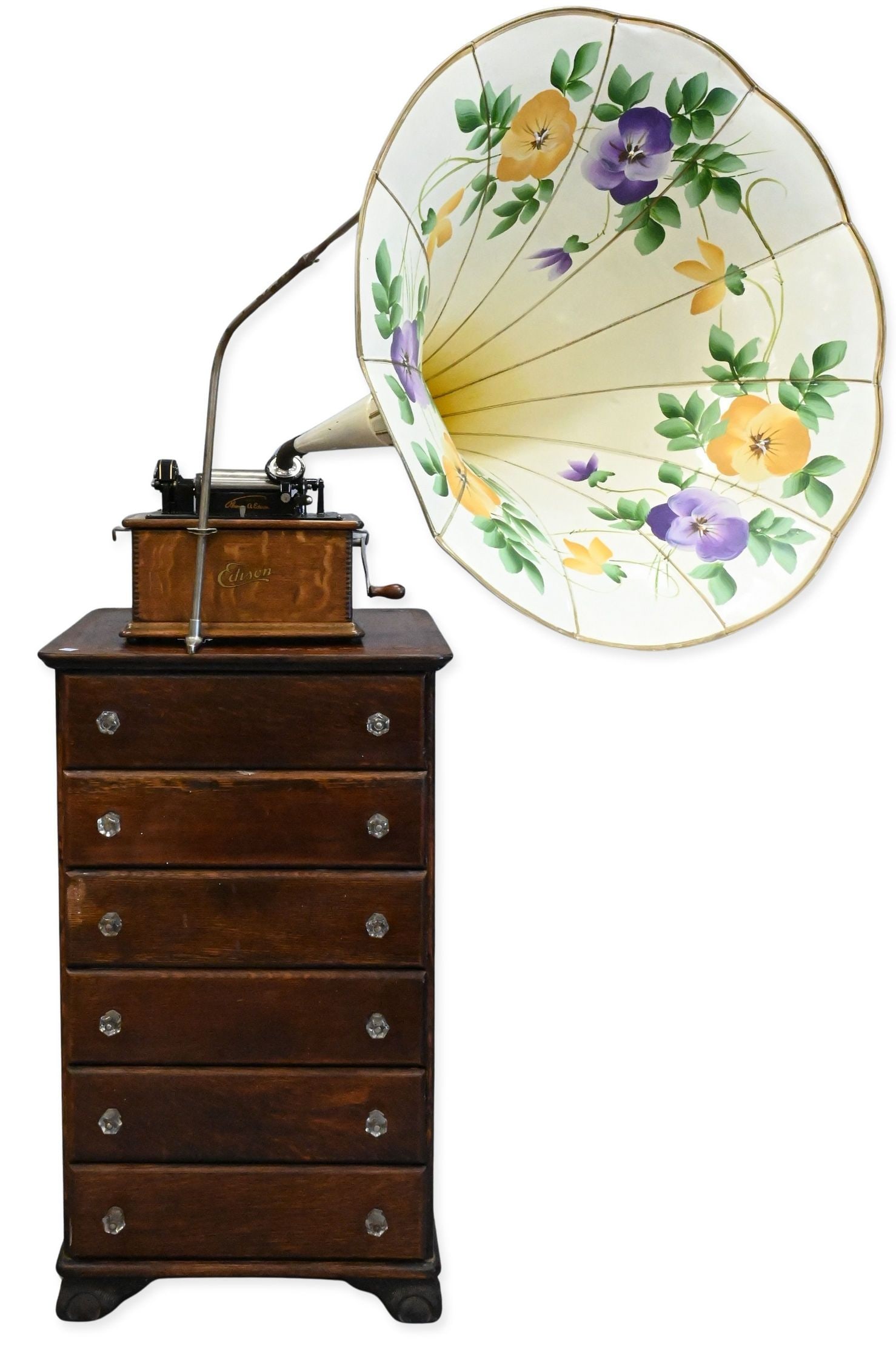 Edison Phonograph and Cylinder Cabinet (1 of 10)
