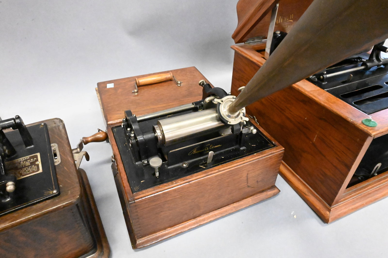 Three Edison Phonographs - 4