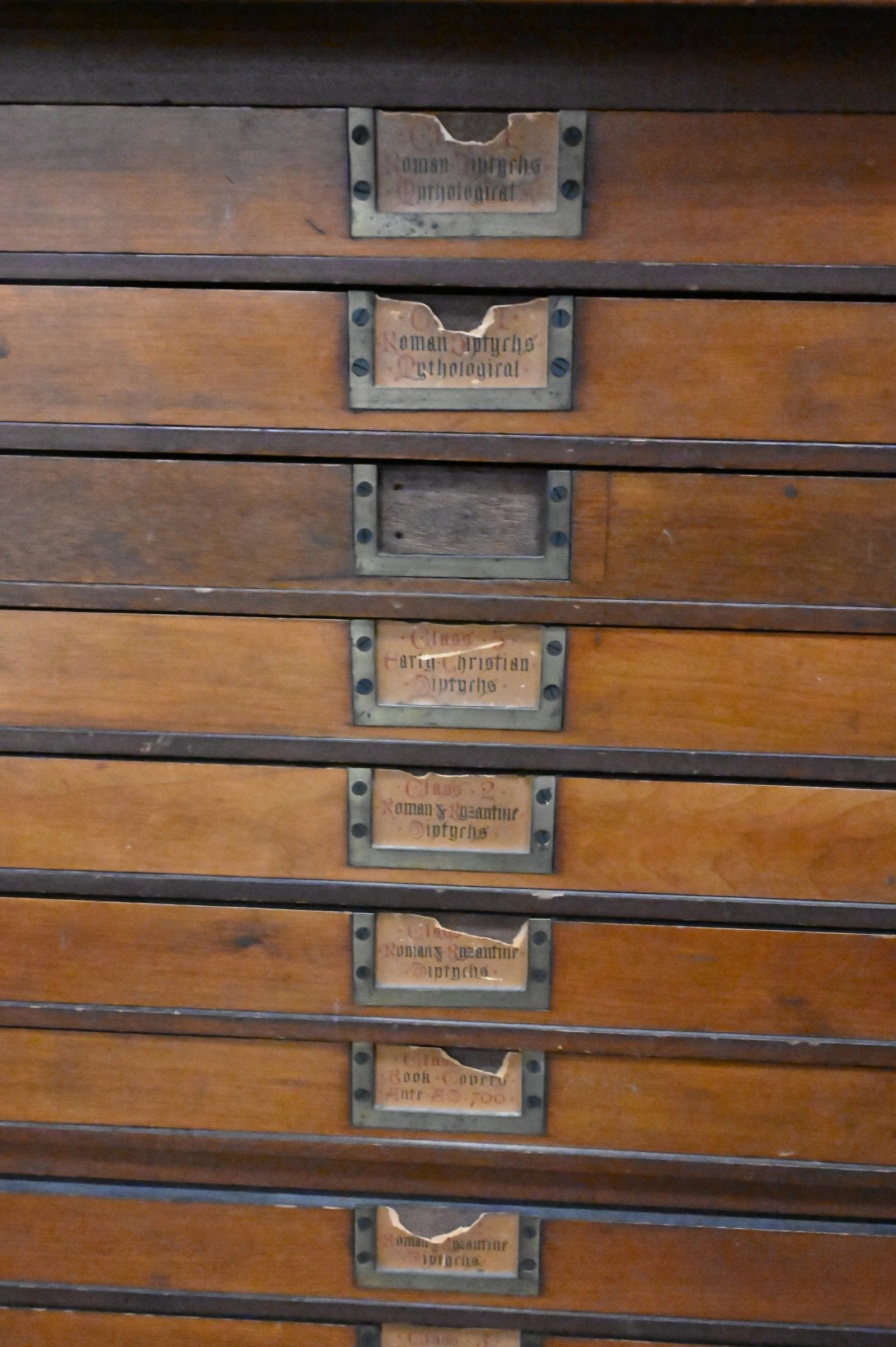Large Walnut Drafting / Flat File Cabinet - 6