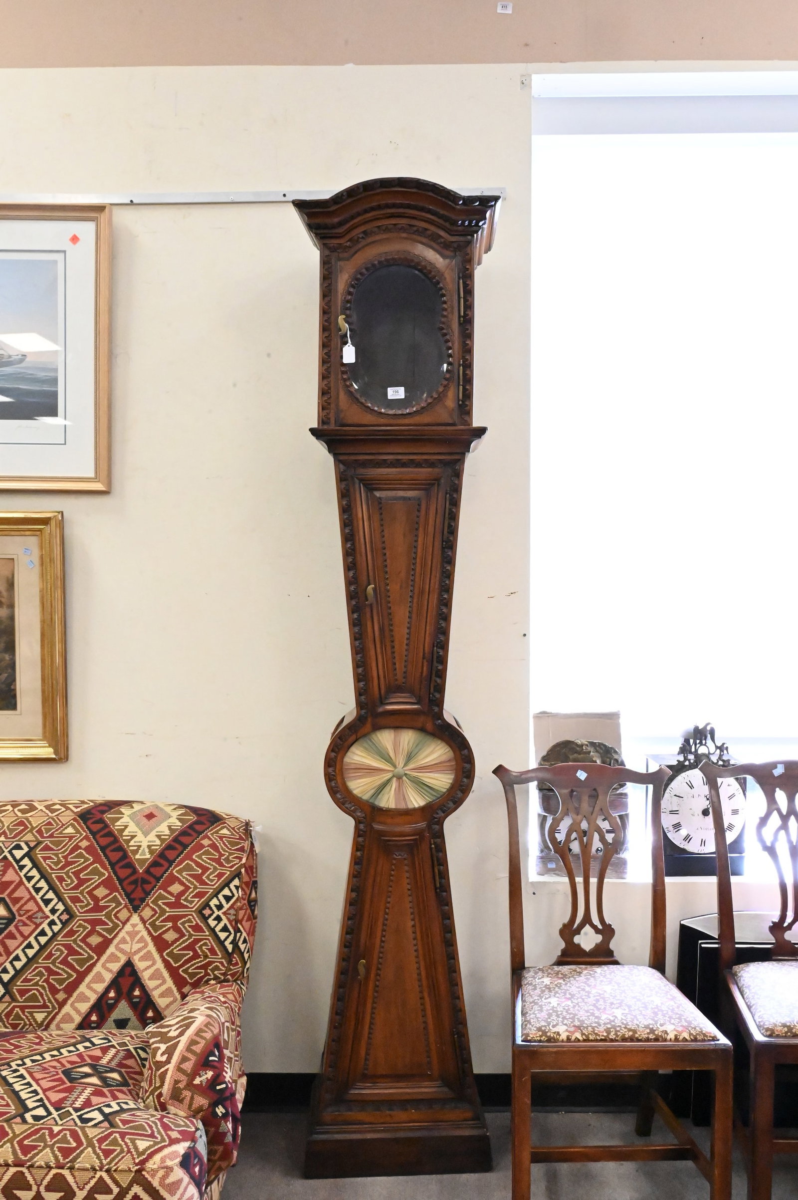 French Fruitwood Longcase Clock - 2