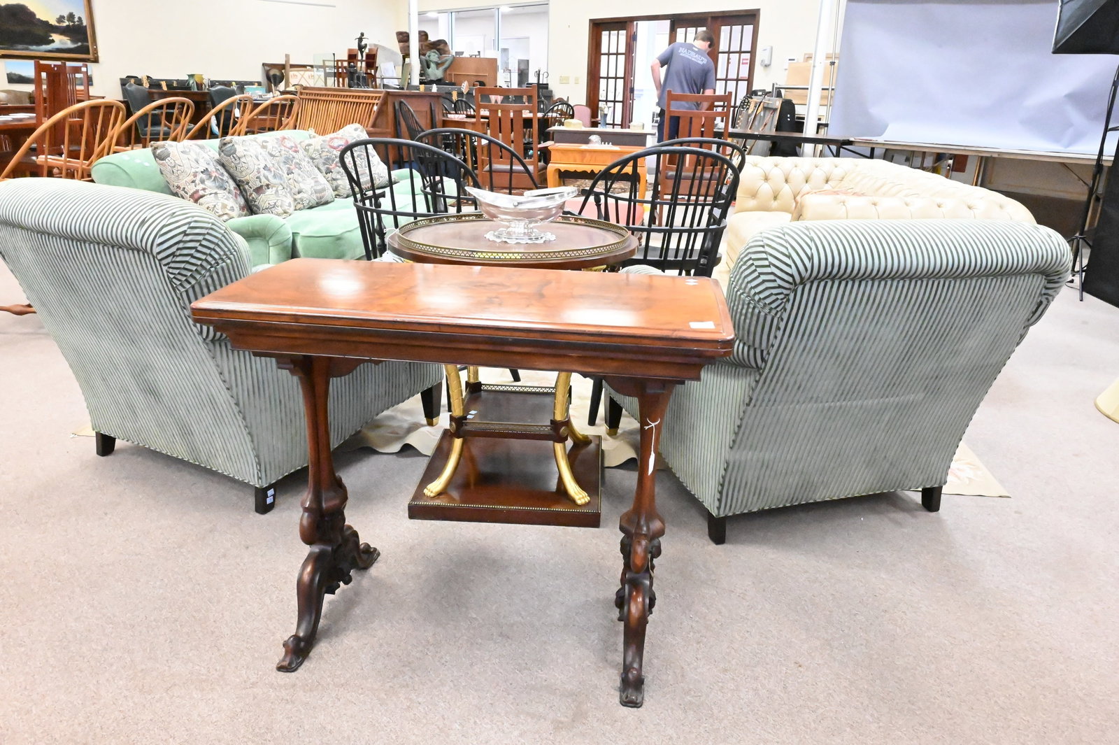 Victorian English Walnut Games Table - 2