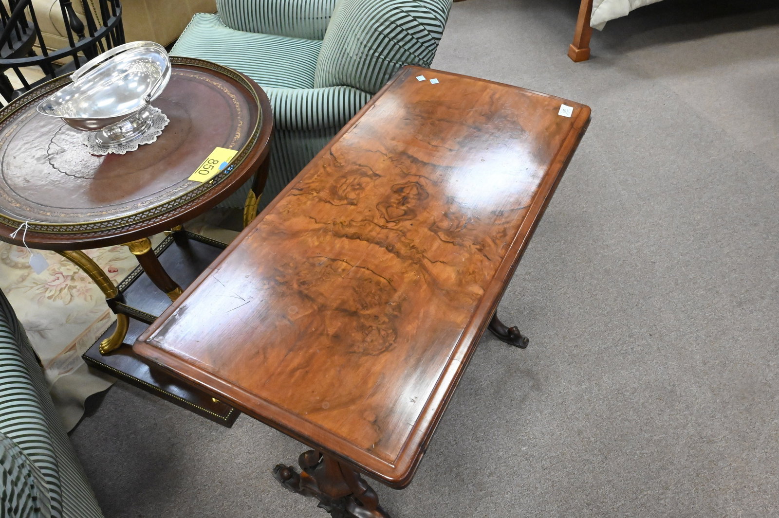 Victorian English Walnut Games Table - 3