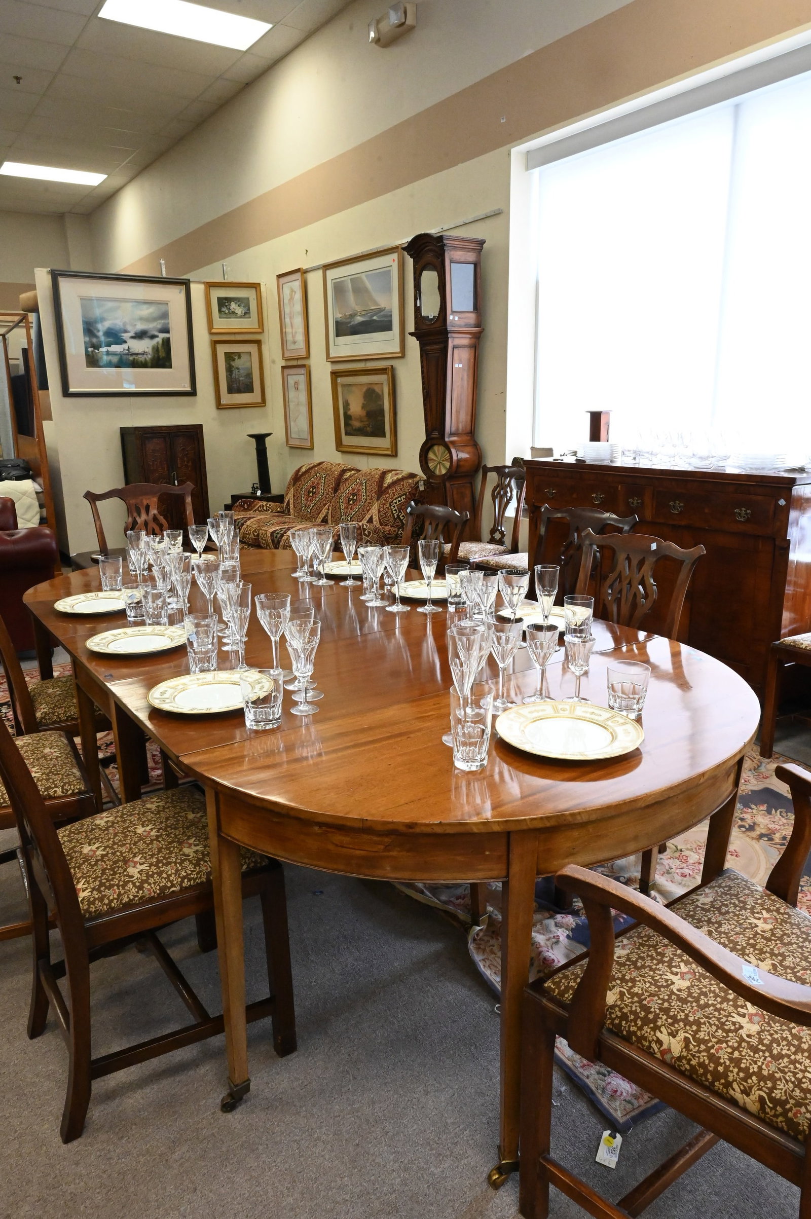Federal Style Three Part Dining Table - 3