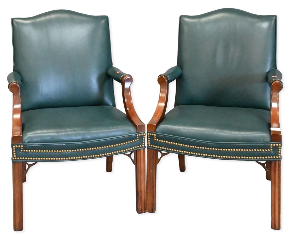 Pair of Southwood Leather Arm / Office Chairs (1 of 5)