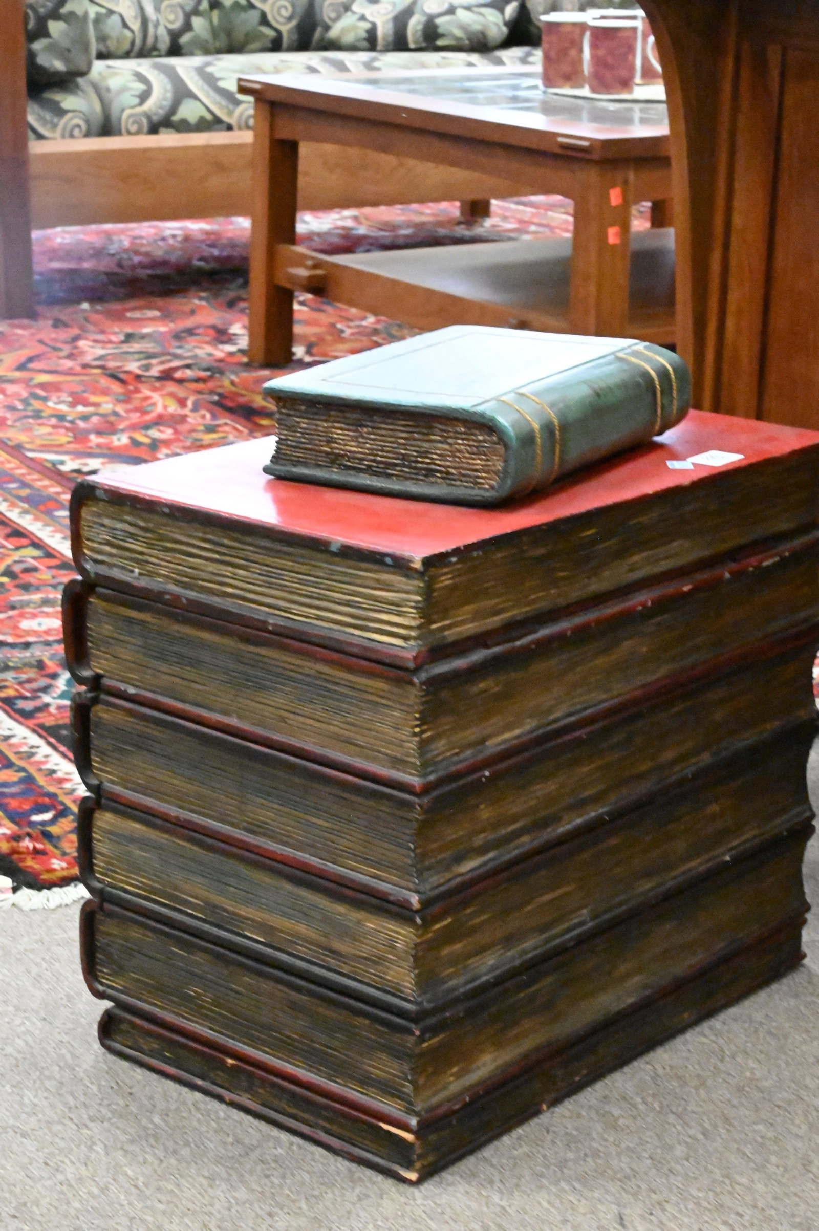 Faux Book Hinge-Top Chest - 2