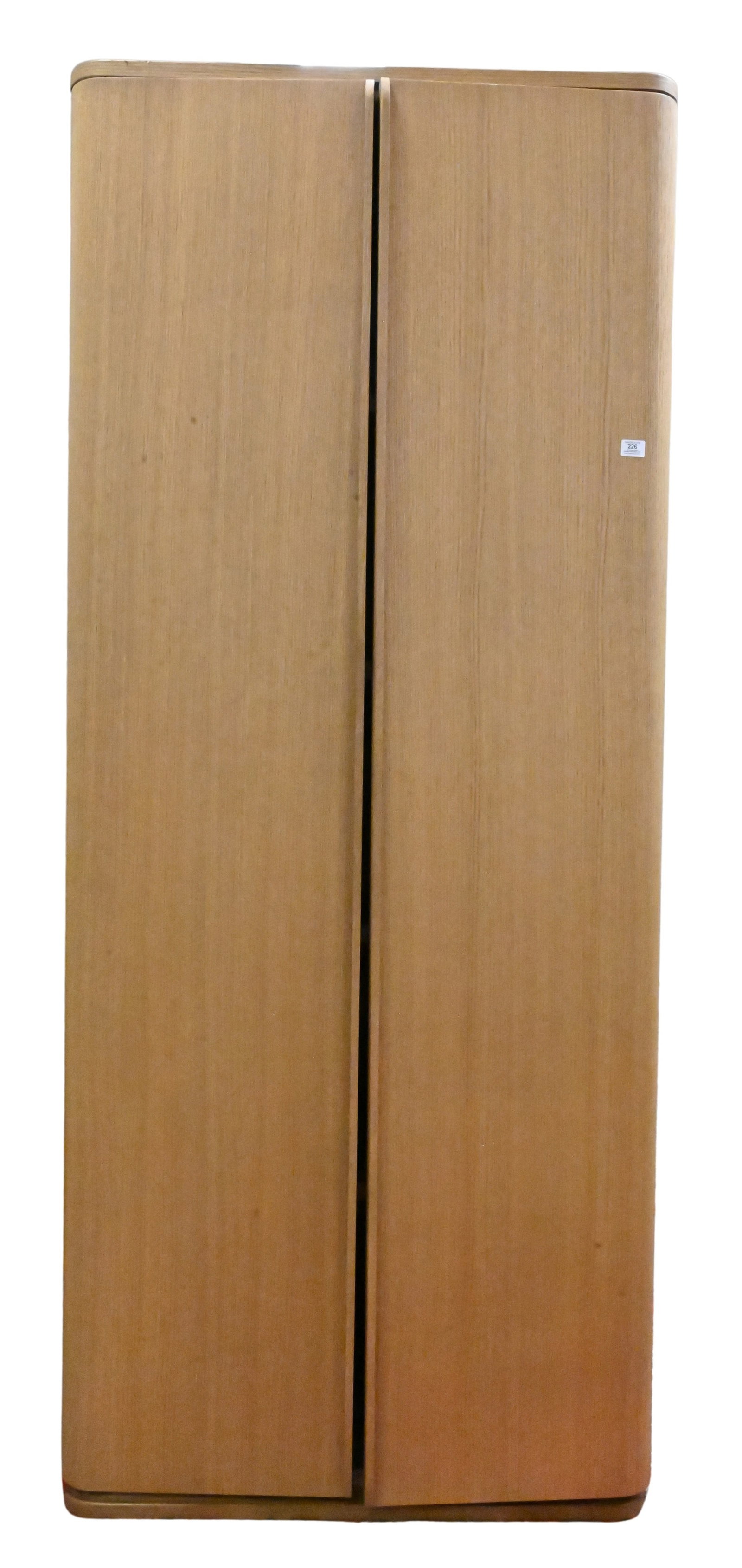 Restoration Hardware "Jensen" Cabinet: Restoration Hardware "Jensen" Cabinet having 2 doors opening to interior shelving retail price: $3,800 height 91 inches, width 37 inches, depth 17 inches