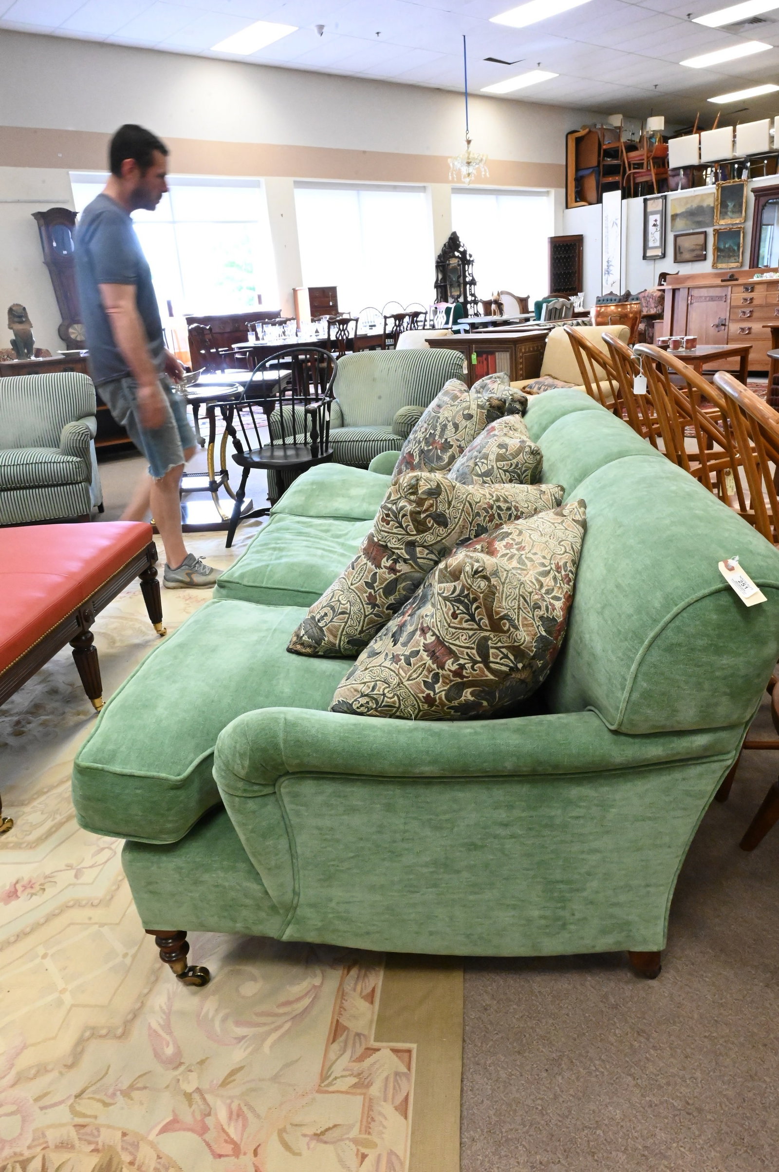 George Smith Custom Upholstered Down Filled Sofa - 4