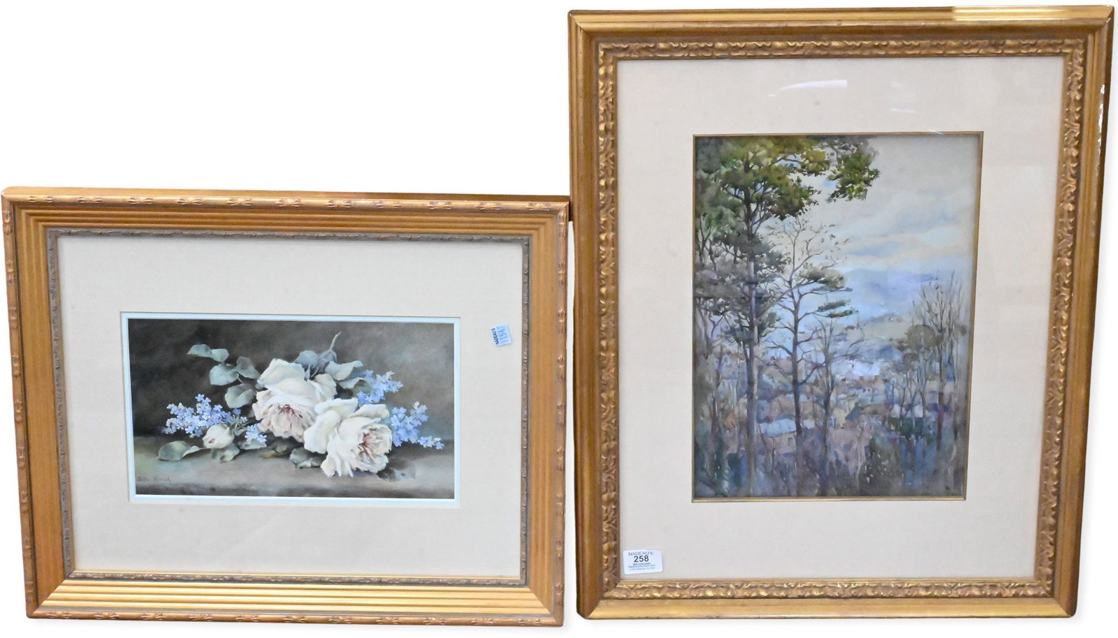 Two Framed American School Watercolors (1 of 5)