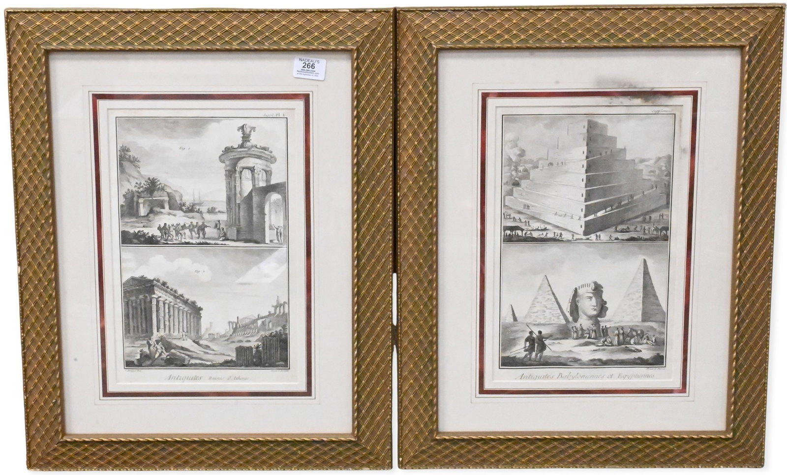 Four Framed 18th and 19th Century Architectural and Antiquities Engravings (1 of 4)
