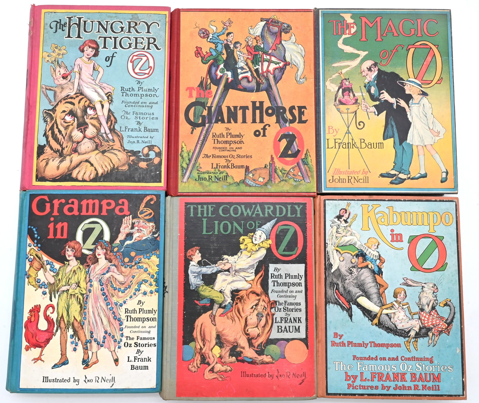 Six First Edition L. Frank Baum and Ruth Plumly Thompson Oz Books, 1919-1928 (1 of 5)