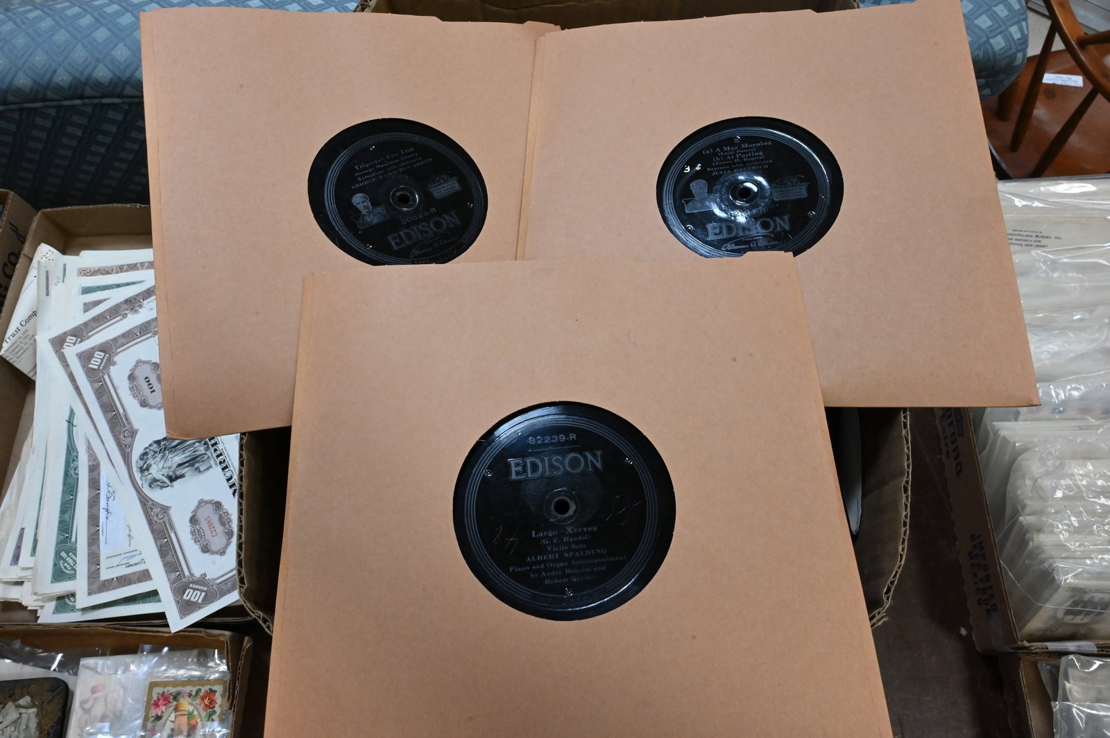 Approximately 60 Edison Diamond Disc Records - 4