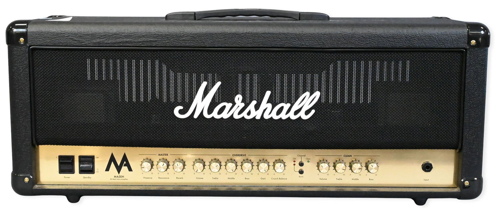 Marshall MA50H Amplifier Head: Marshall MA50H Amplifier Head cabinet 10 1/2" high, 29" long