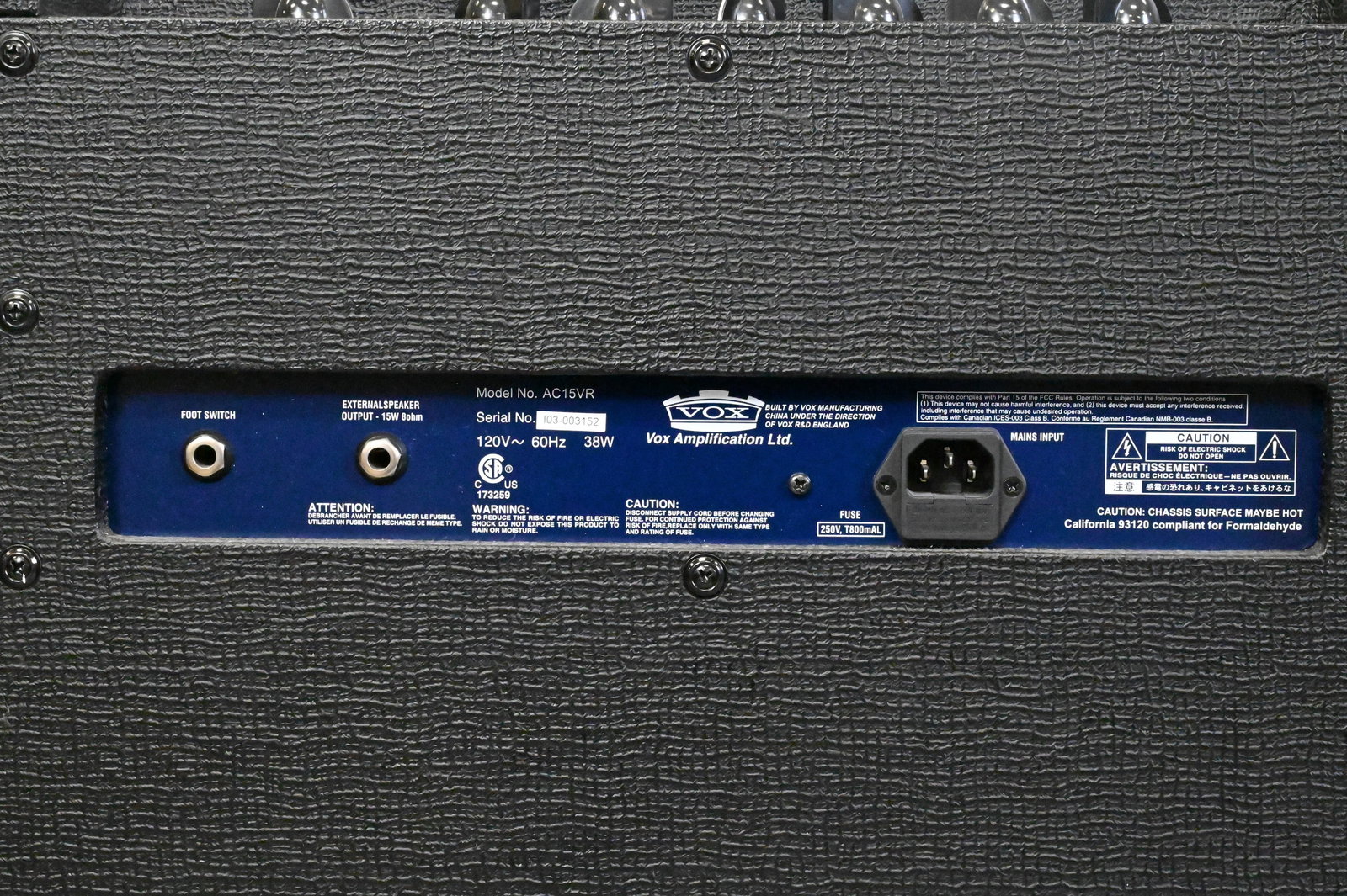 VOX AC15VR Guitar Combo Amplifier - 4