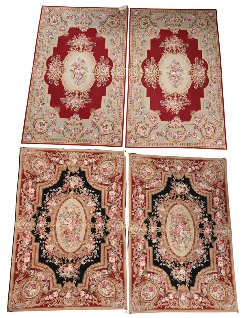 Group of Seven Aubusson Throw Rugs (1 of 15)