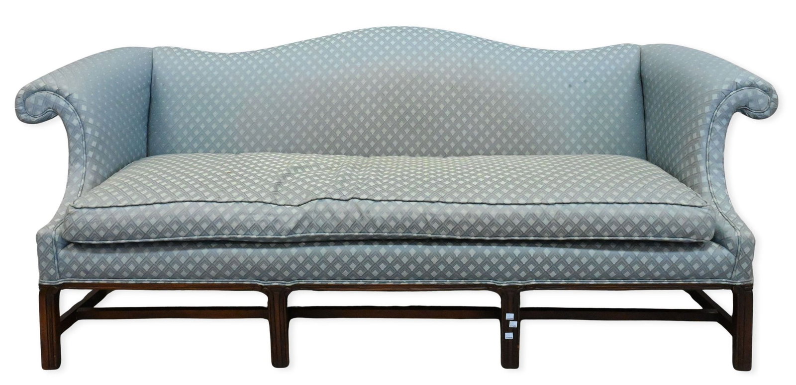 Chippendale Style Camelback Sofa: Chippendale Style Camelback Sofa height 34 inches, length 86 inches, depth 35 inches