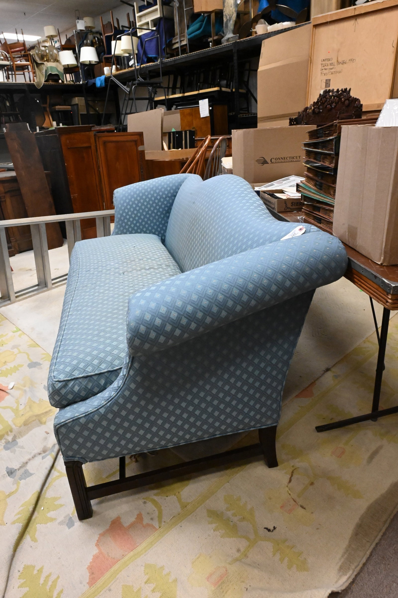 Chippendale Style Camelback Sofa - 4