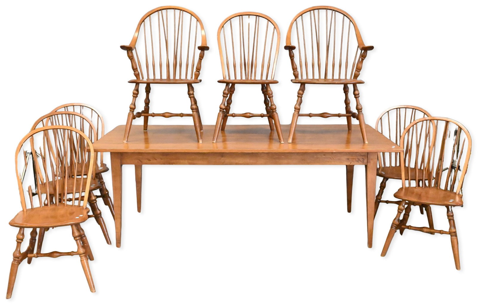 Nine Piece Maple Dining Set (1 of 6)