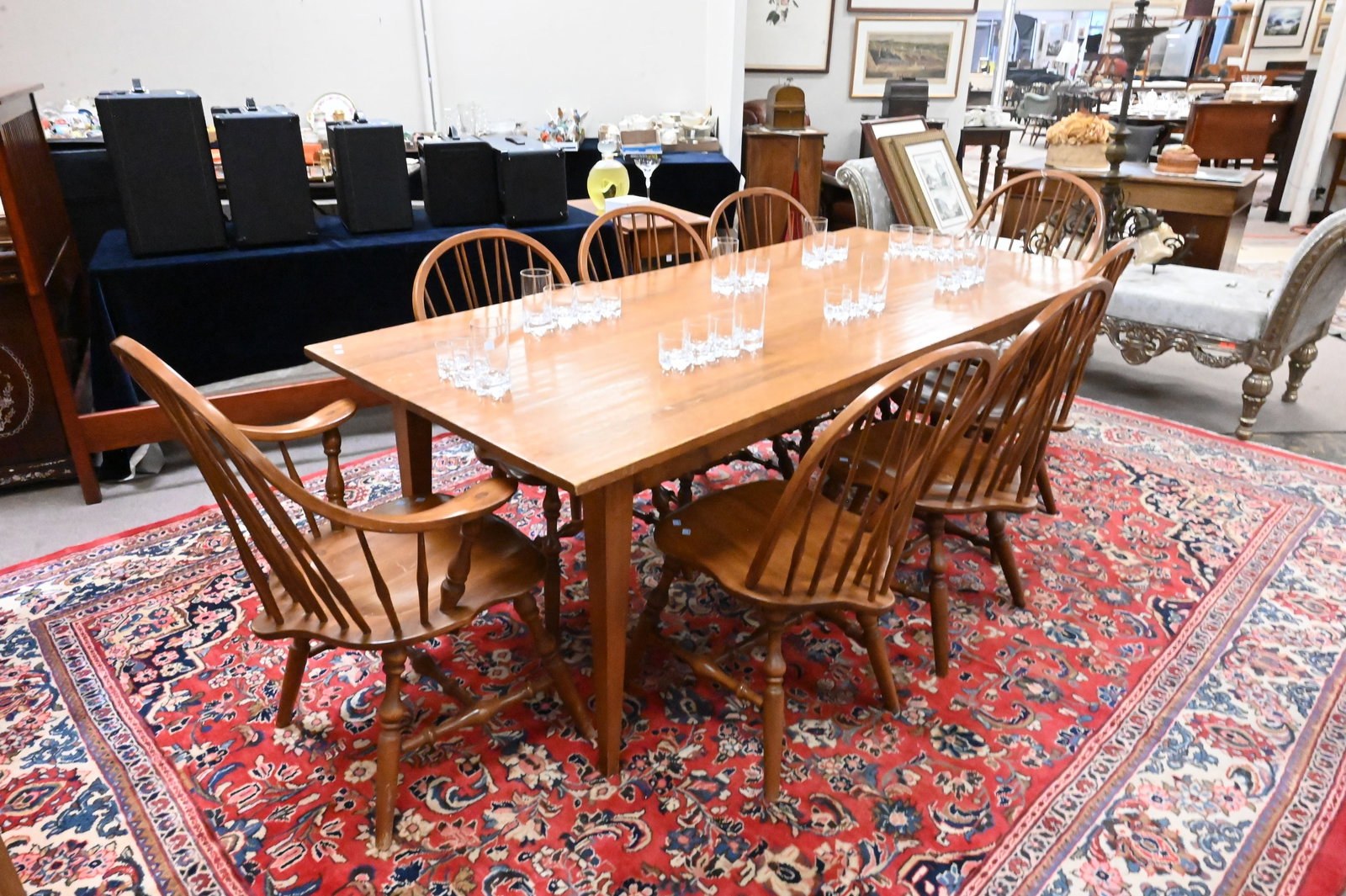 Nine Piece Maple Dining Set - 2