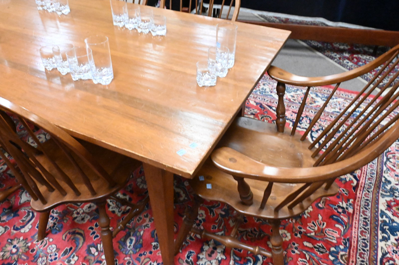 Nine Piece Maple Dining Set - 6