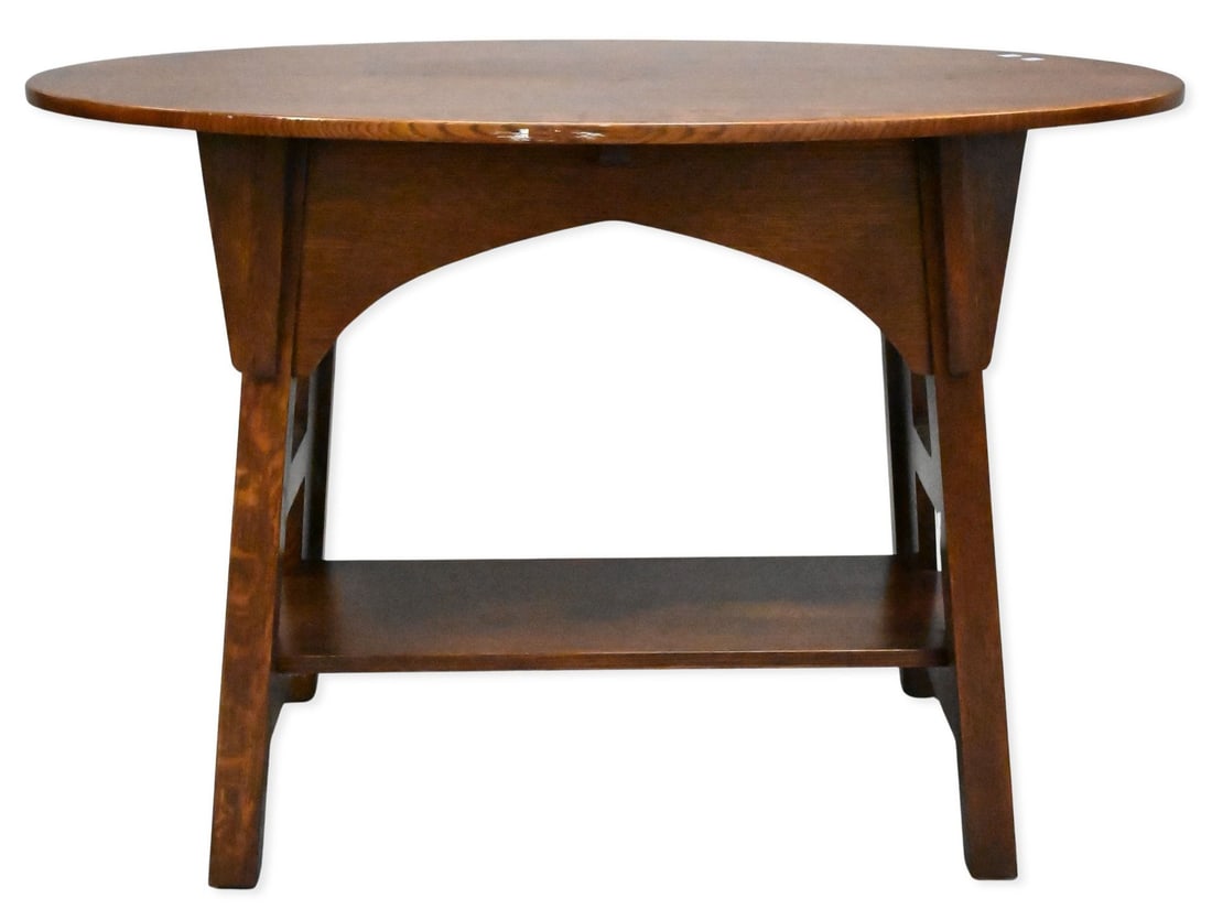 Stickley Mission Oak Oval Library Table (1 of 5)