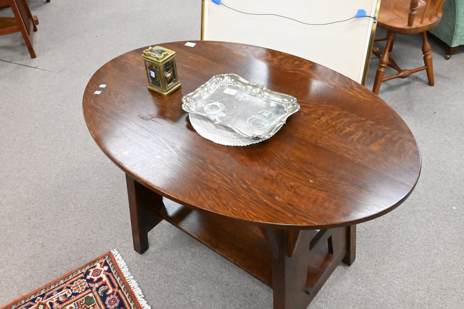 Stickley Mission Oak Oval Library Table - 3