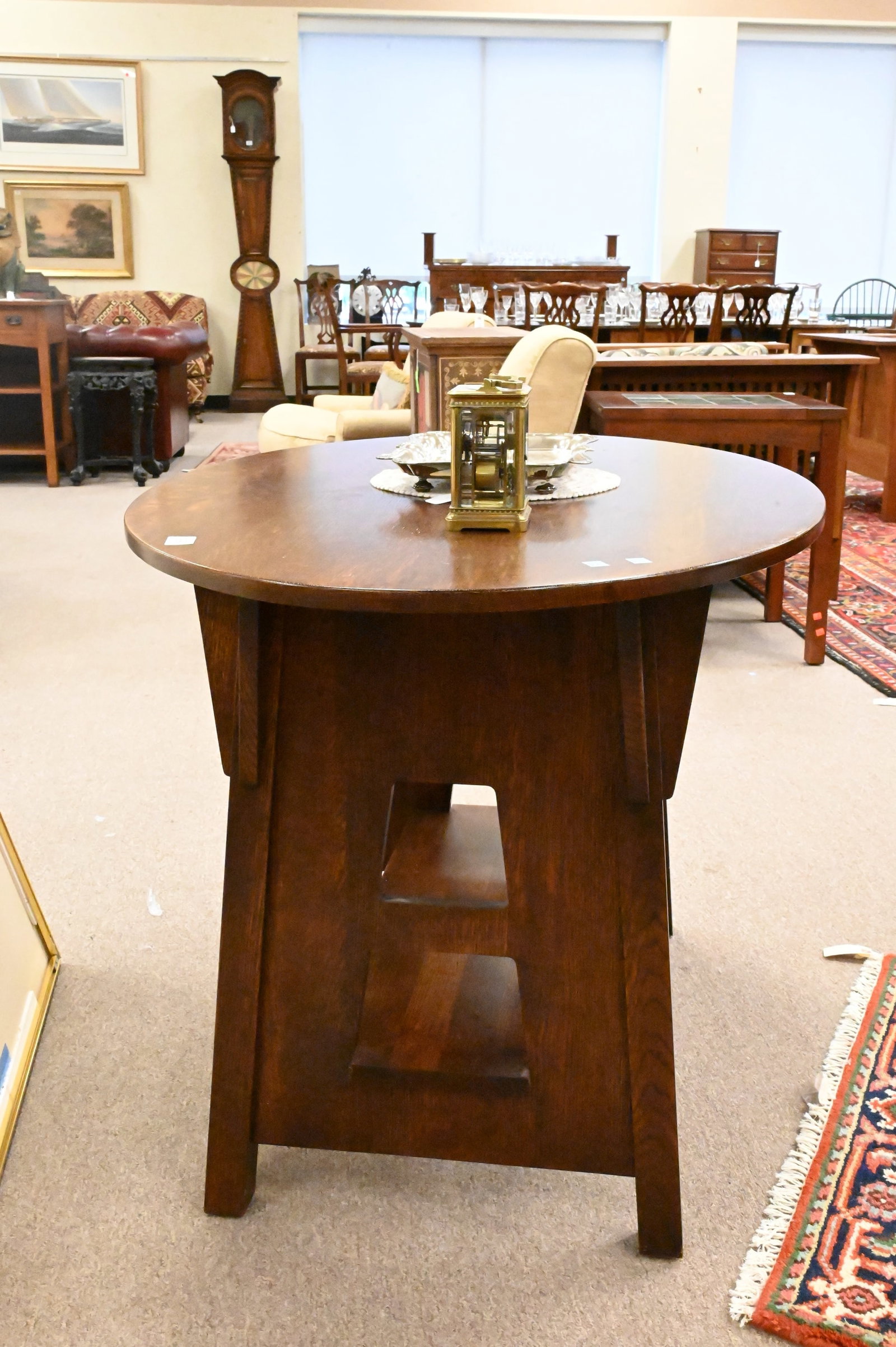 Stickley Mission Oak Oval Library Table - 4