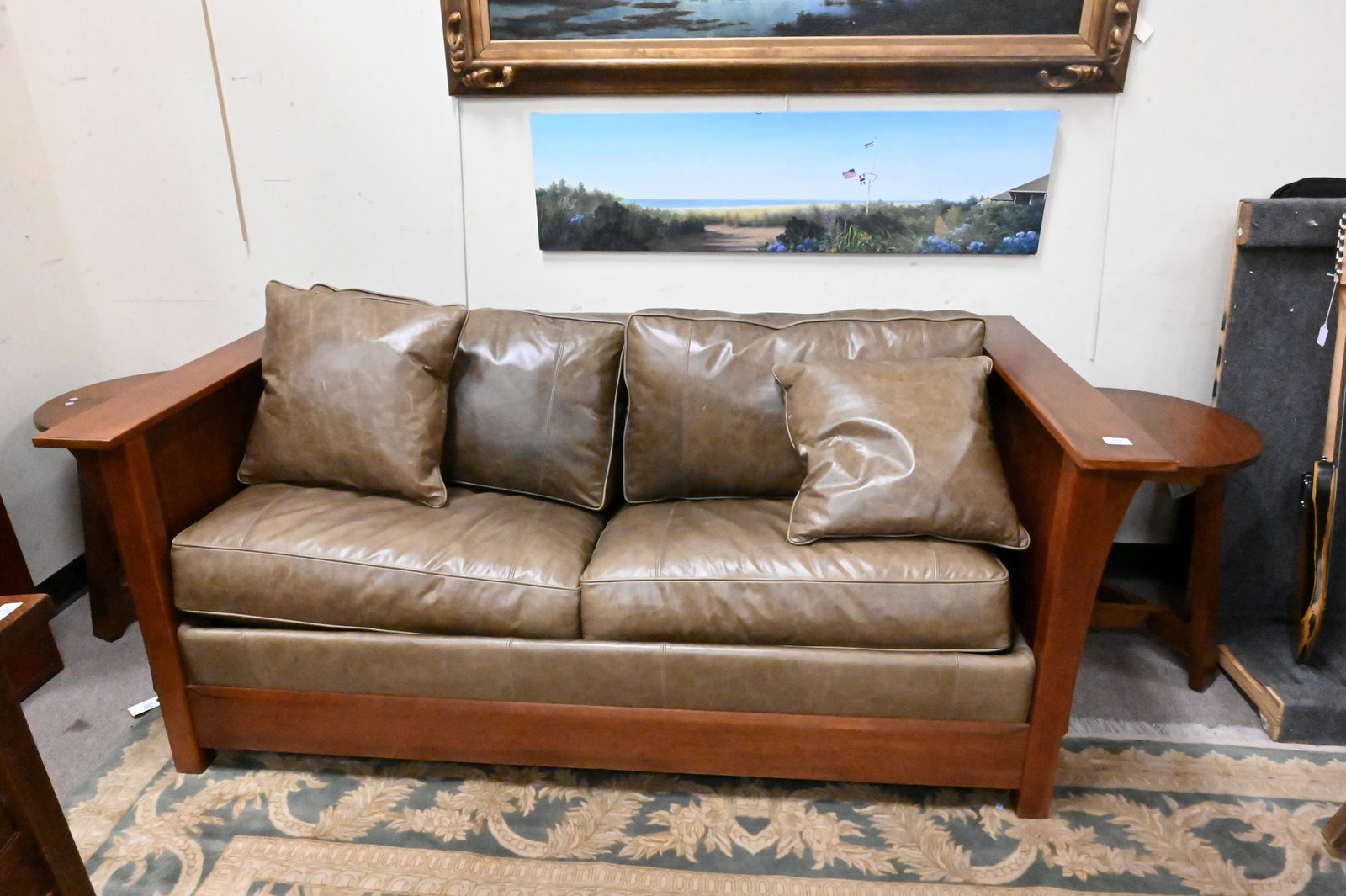 Stickley Mission Style Cherry Prairie Sleeper Sofa - 2