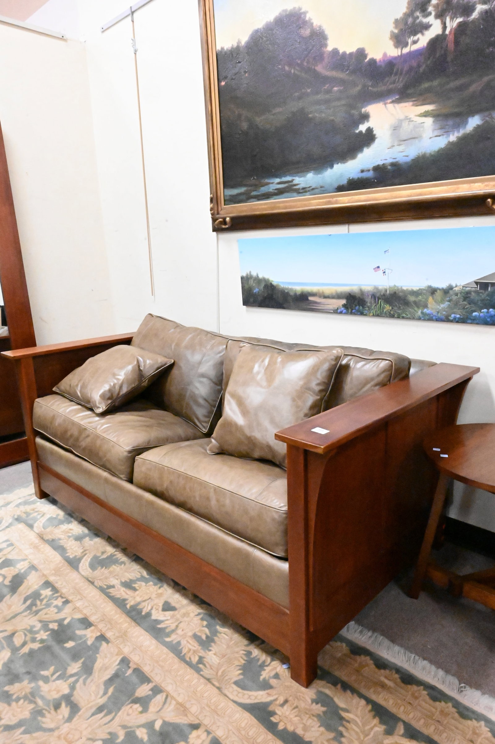 Stickley Mission Style Cherry Prairie Sleeper Sofa - 6