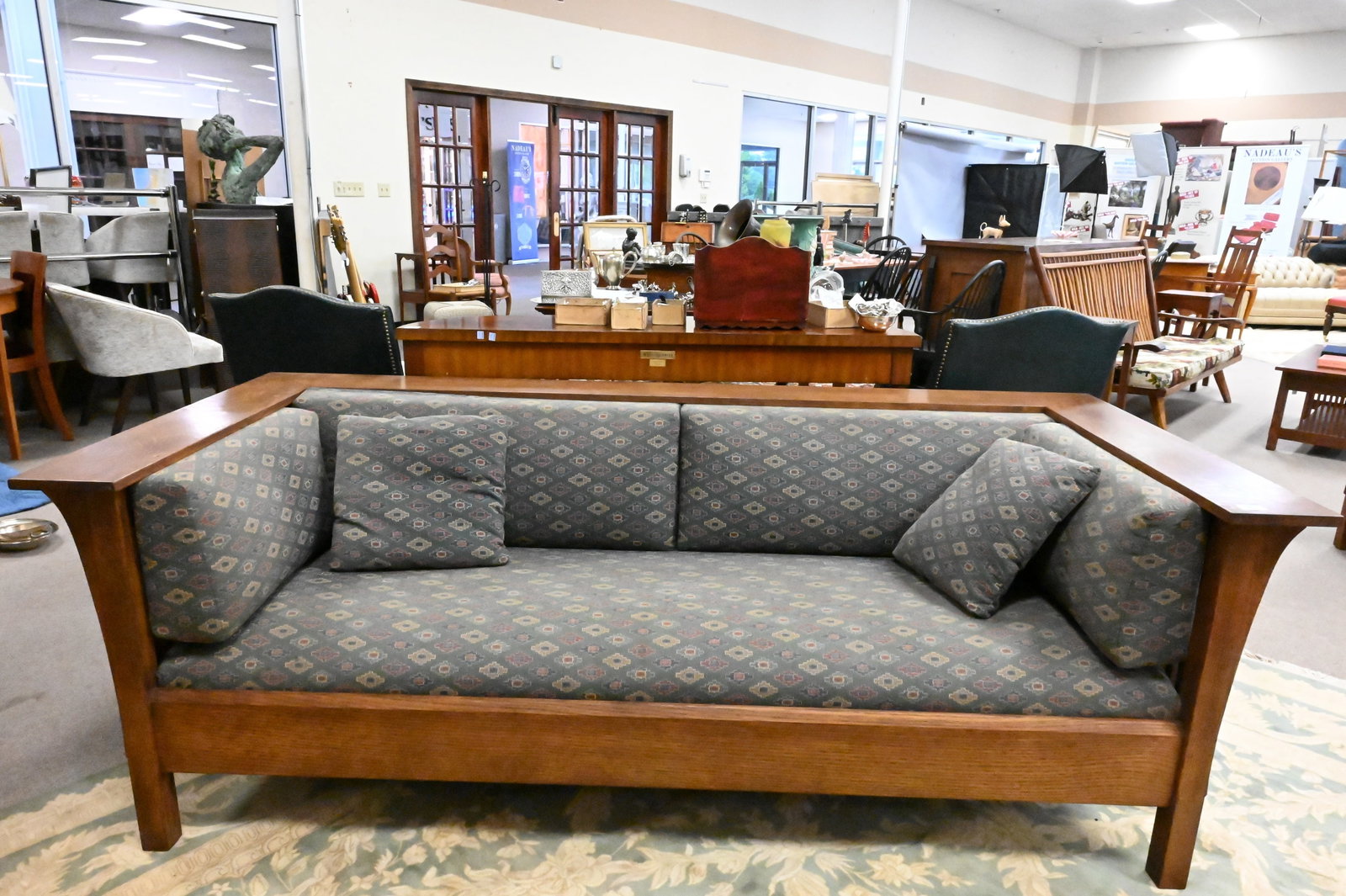 Stickley Mission Oak Spindle Settee Sofa - 2