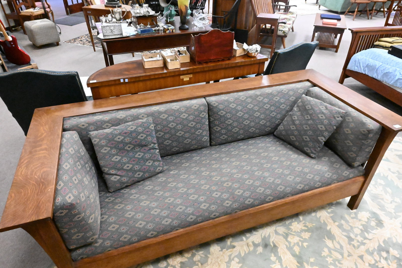 Stickley Mission Oak Spindle Settee Sofa - 3