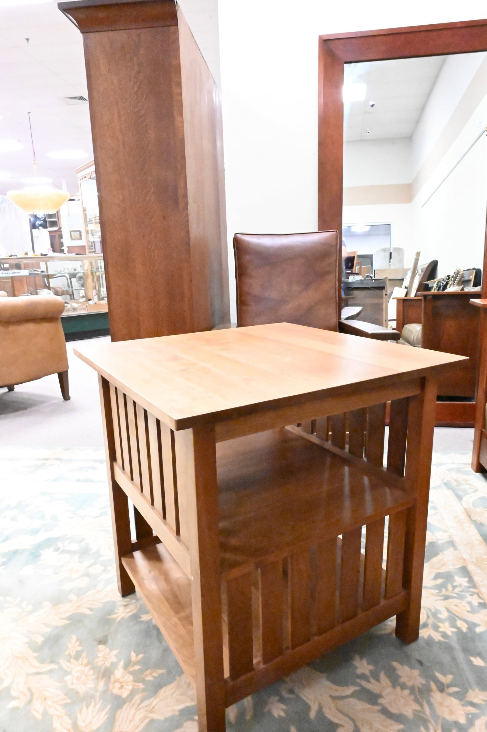 Stickley Mission Style Cherry Slatted "Encyclopedia" Table - 2