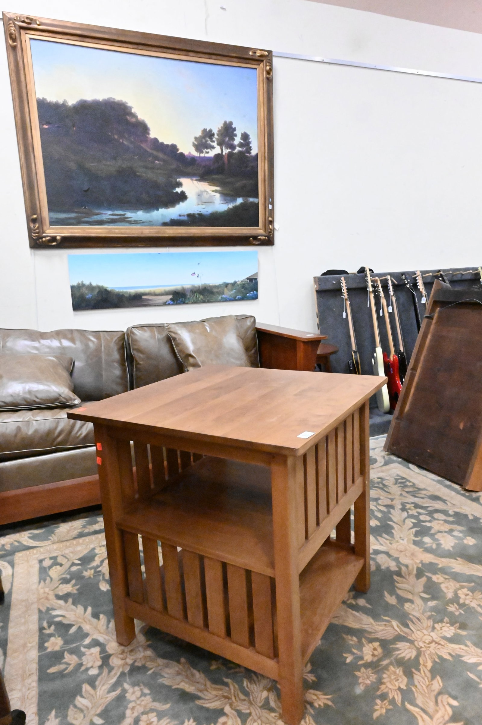Stickley Mission Style Cherry Slatted "Encyclopedia" Table - 3