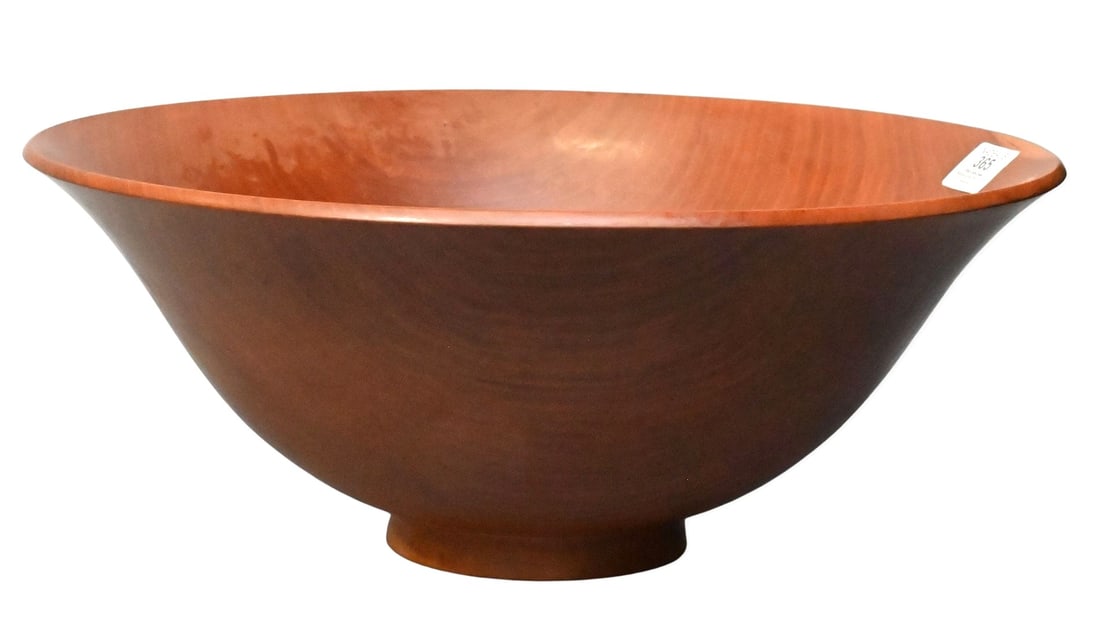 Walter Goodridge Turned Wood Bowl: Walter Goodridge Turned Wood Bowl signed and dated to underside Walter Goodridge Woodworking 2000 height 6 1/2 inches, diameter 16 inches Provenance: From a Briarcliff Manor Estate