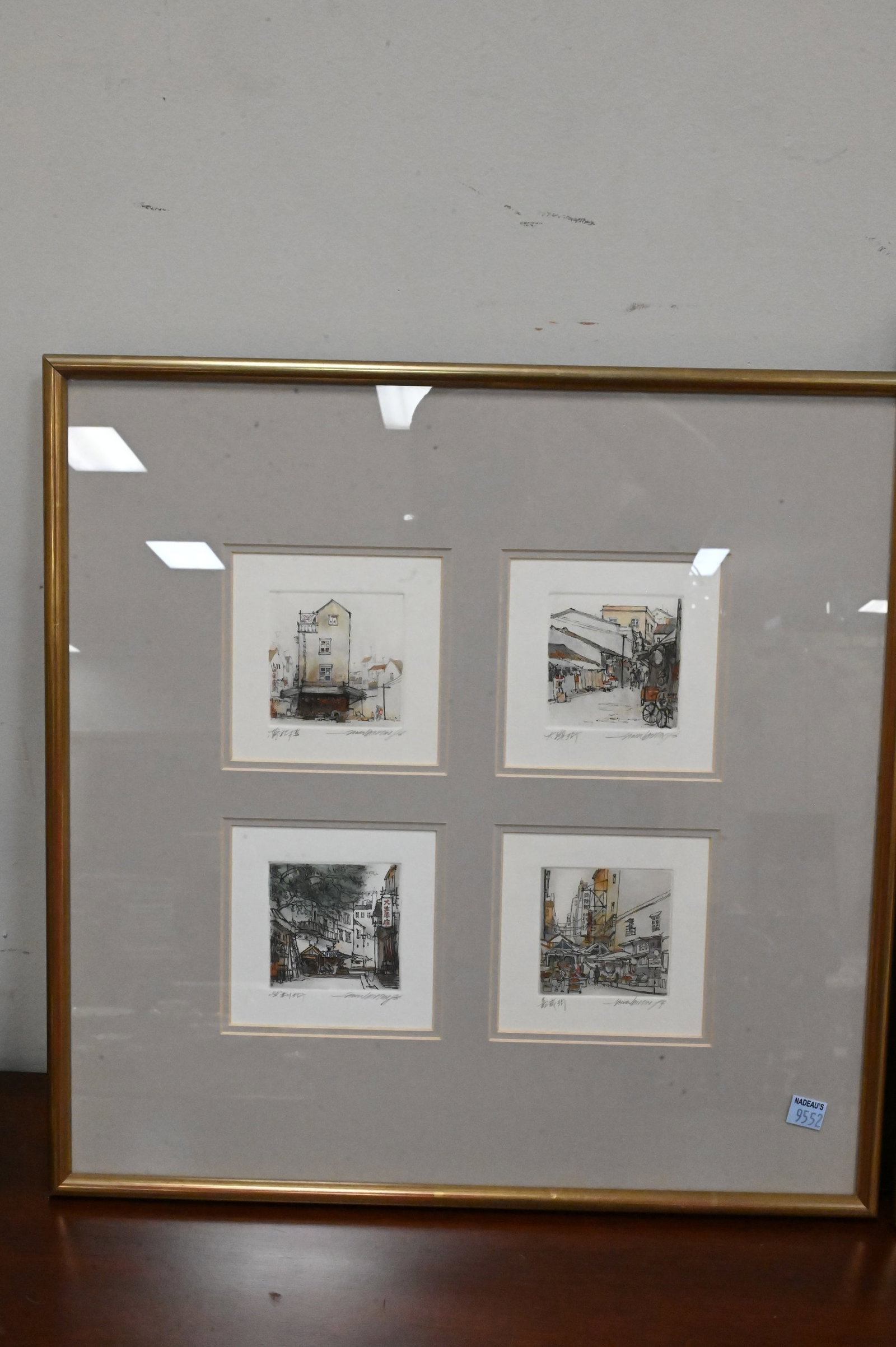 Six Framed Decorative Etchings - 4