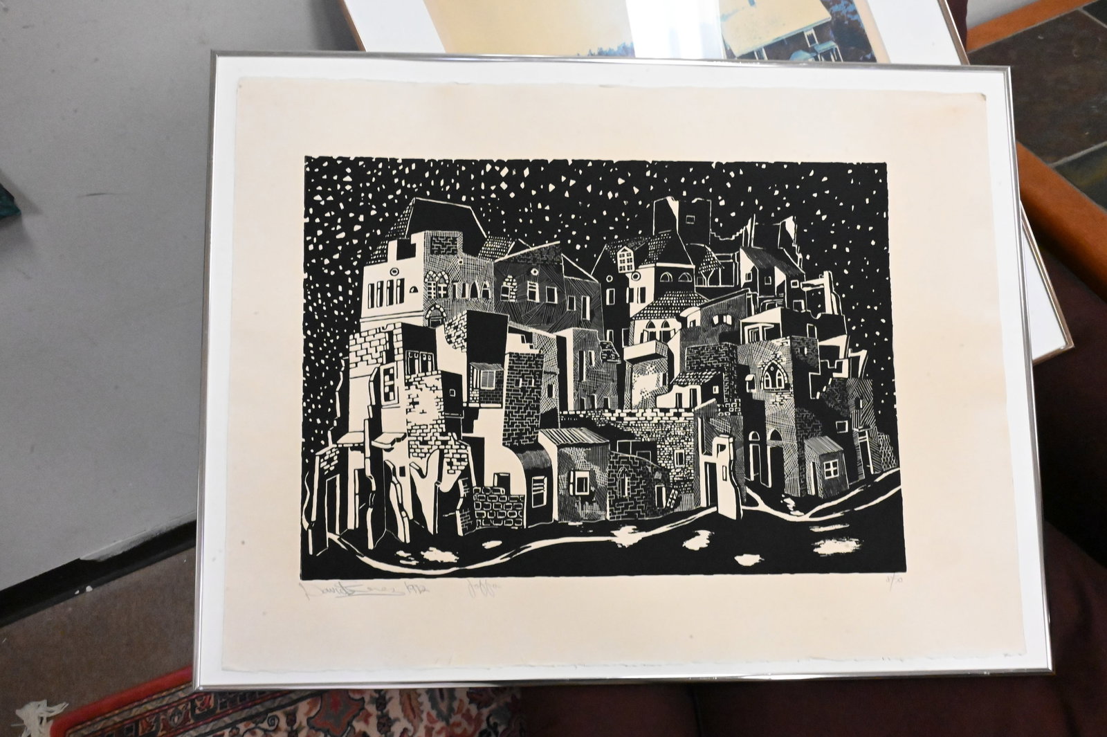 Four Framed Cityscape Lithographs - 3