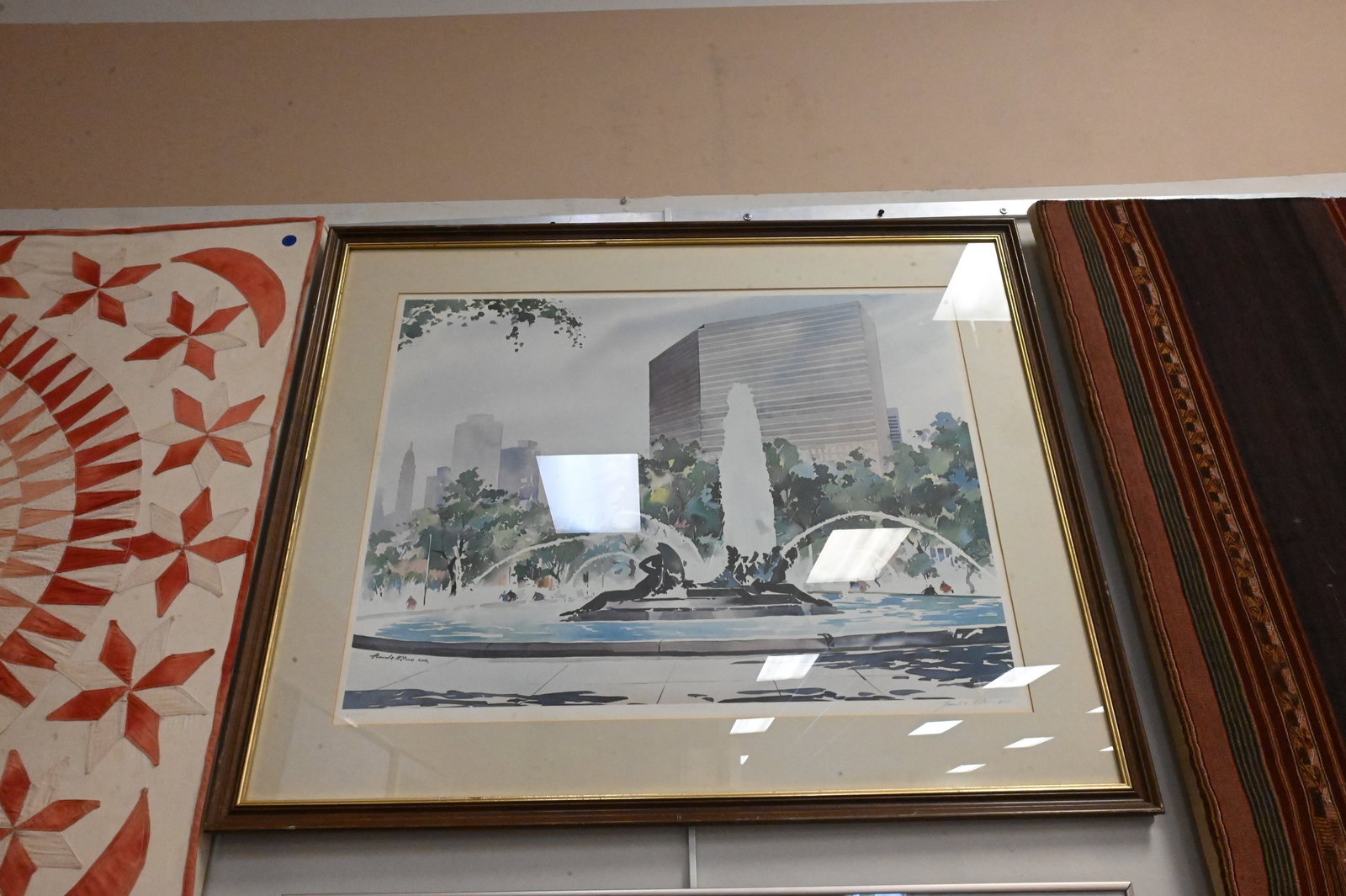 Four Framed Cityscape Lithographs - 5