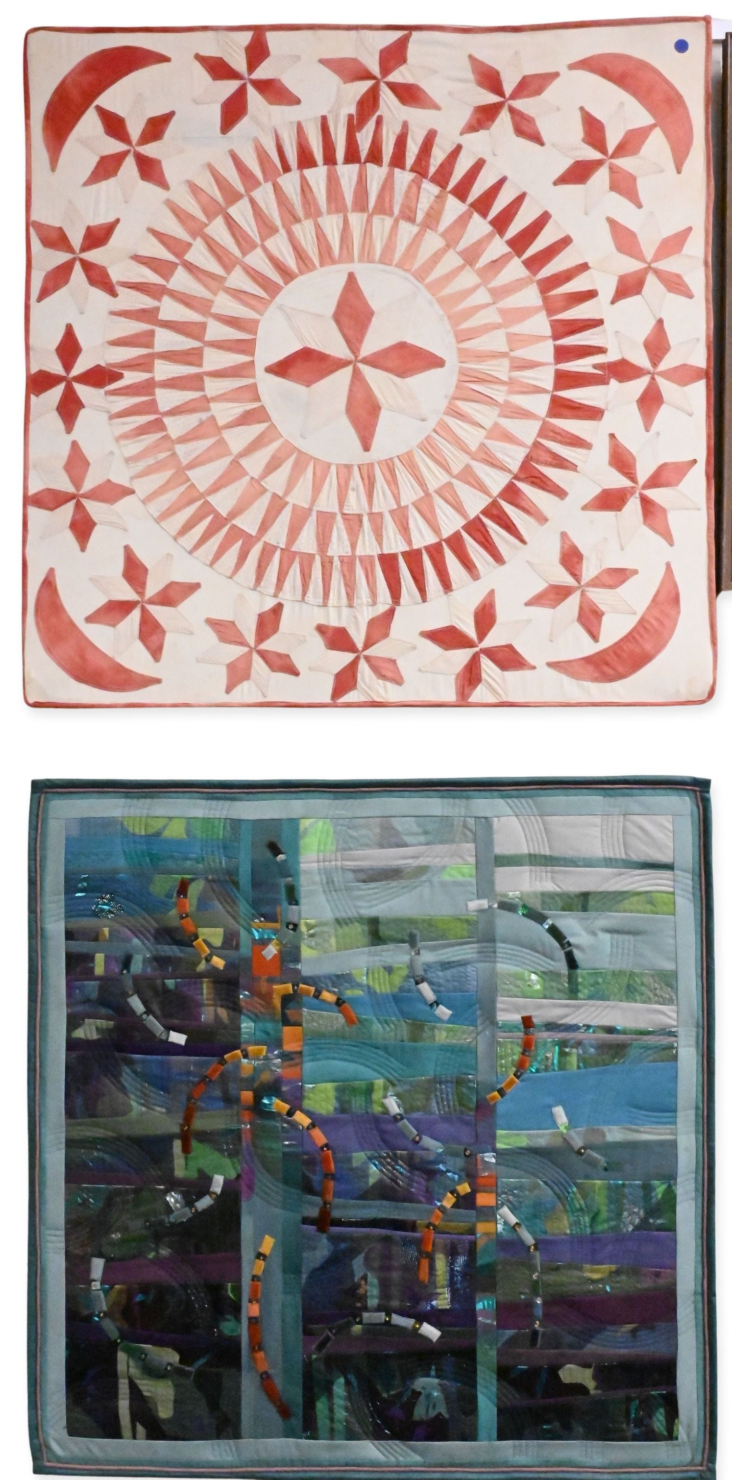 Three Framed Textile Wall Hangings (1 of 4)
