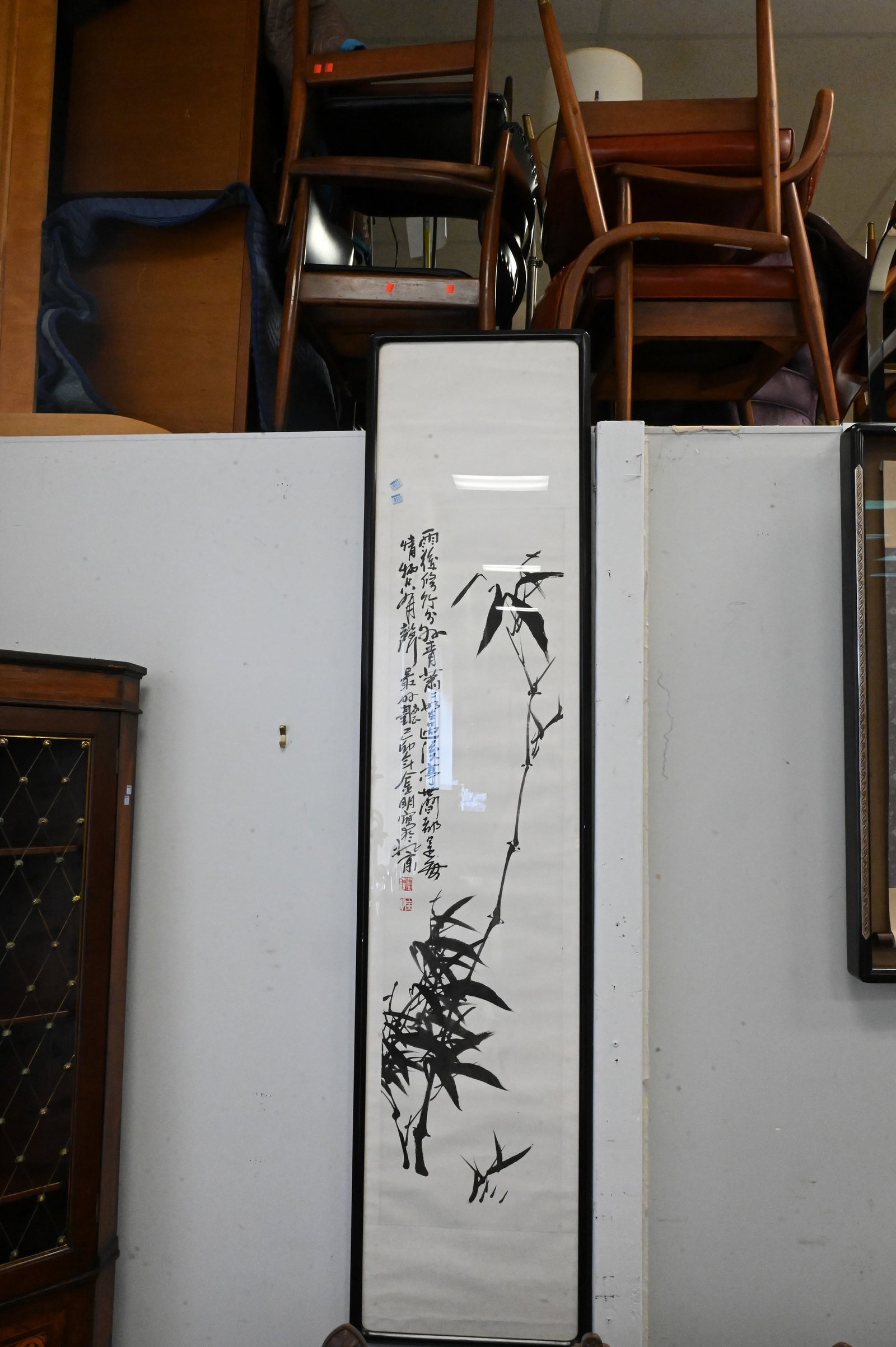 Two Piece Framed Chinese Scroll Group - 2