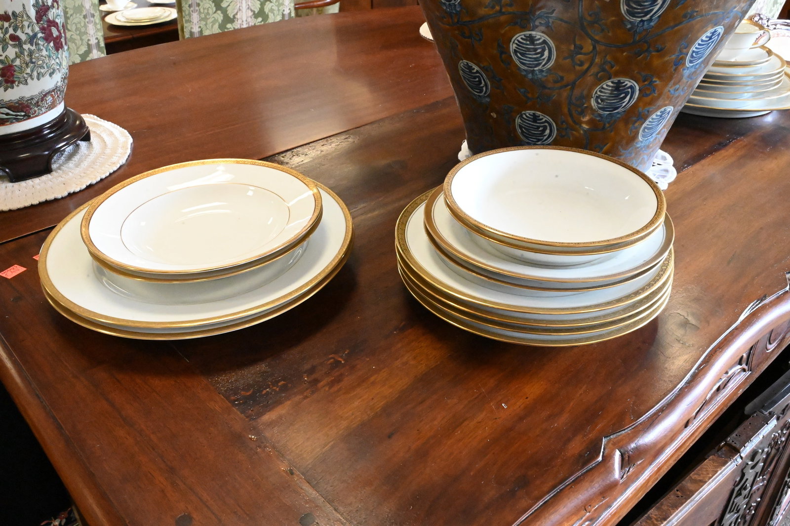 Four Partial Porcelain Dinner Services - 6