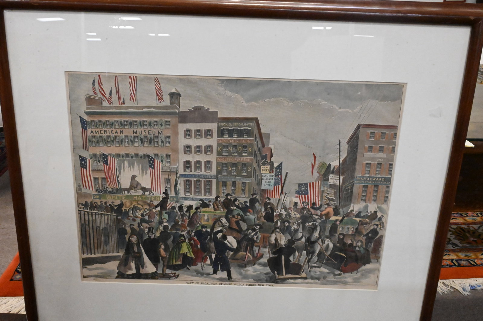 Three Framed Hand Colored Historical Prints - 3