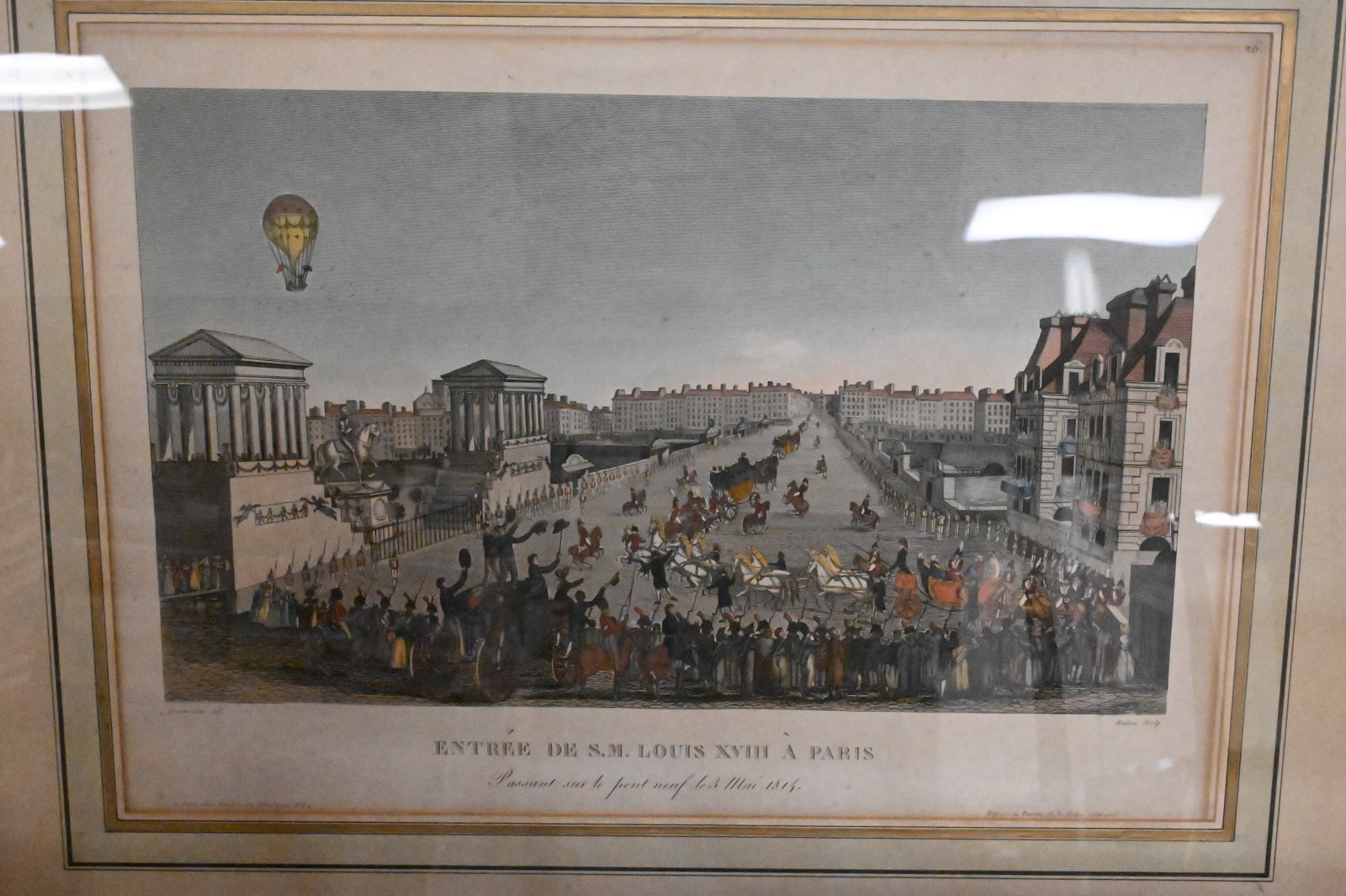 Three Framed Hand Colored Historical Prints - 4