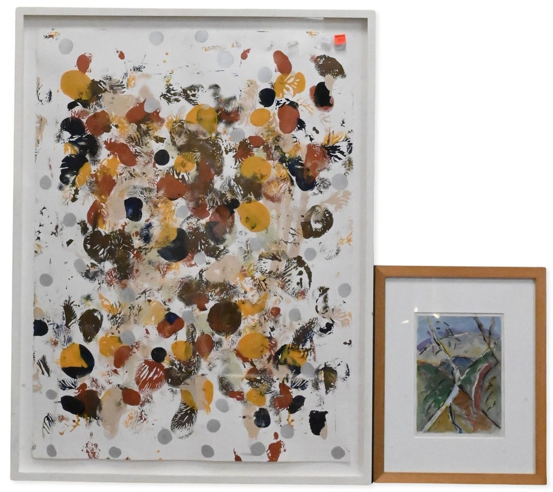 Three Contemporary Framed Abstract Compositions (1 of 3)