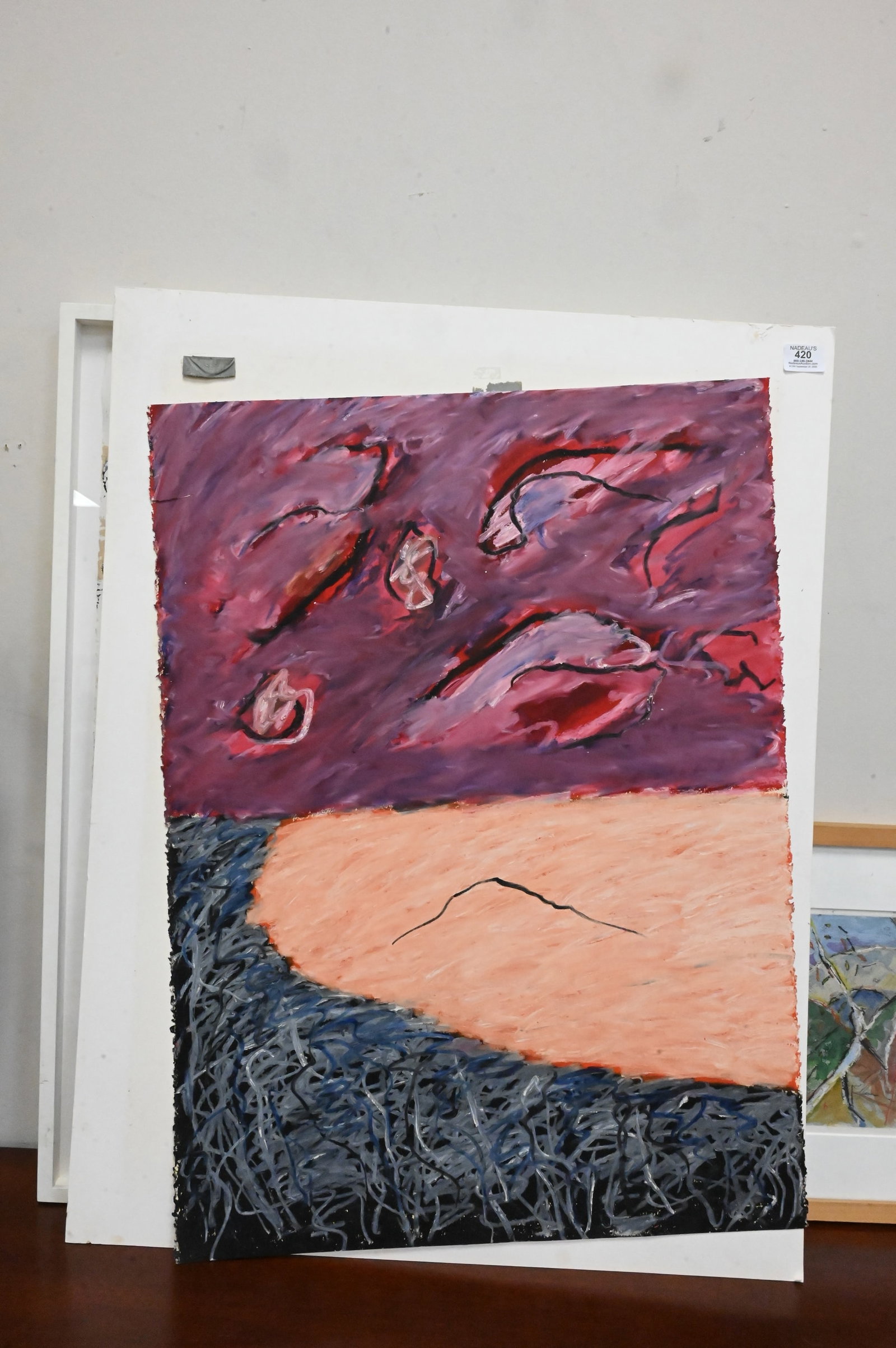 Three Contemporary Framed Abstract Compositions - 2