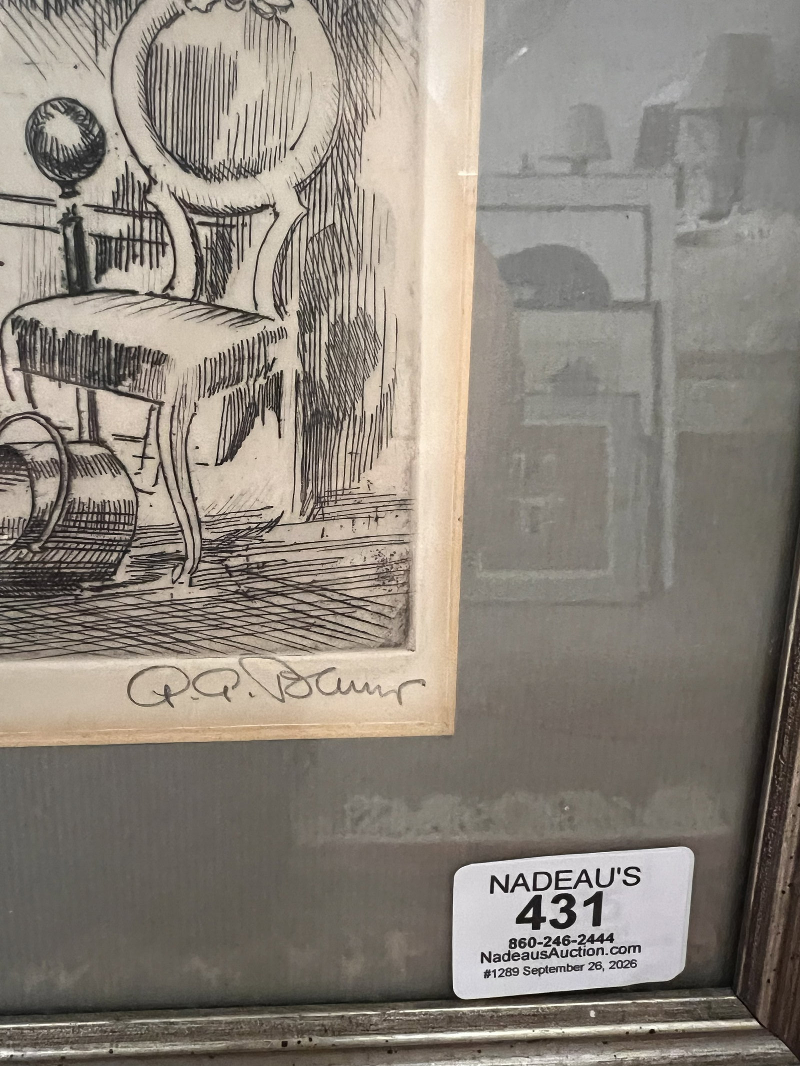 Two Framed Belle Epoque Storefront Advertisements - 4